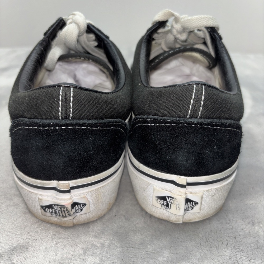 Vans Old Skool Unisex Black and White Skate Sneakers Size Men's 7 Women's 8.5 - Picture 9 of 10